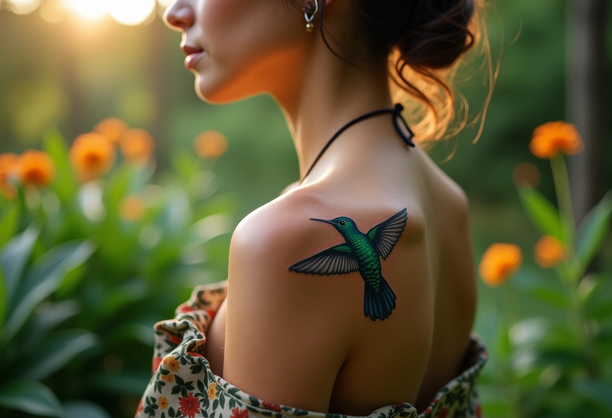 tatouage colibri