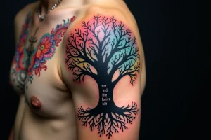 Des racines et des branches : explorez le tatouage arbre de vie avec prénom